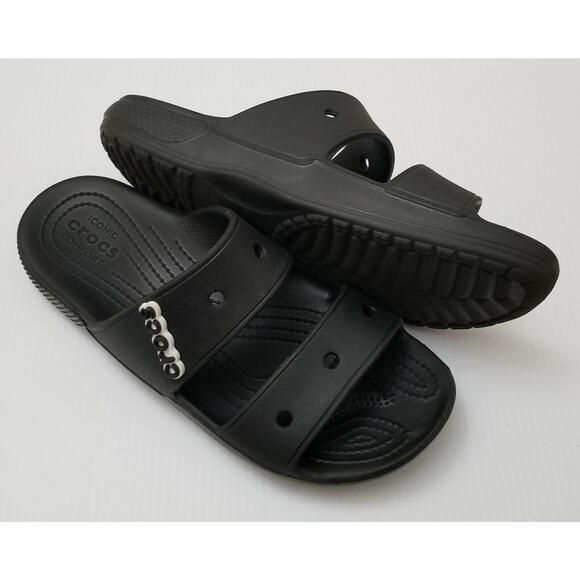 CROCS Classic Slide Sandal Size Men 7 Women 9 Black Double Strap Slip On 206761 main image 6